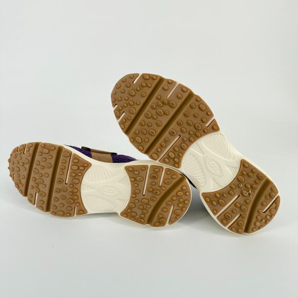 Tods Sportivo Kate Sneakers Size 7.5 EU 38 Chain Knit Purple Italy Designer - Picture 7 of 10